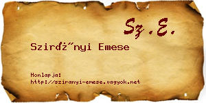 Szirányi Emese névjegykártya