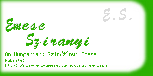 emese sziranyi business card